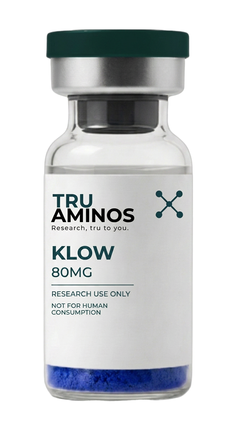 TruAminos research vial — KLOW